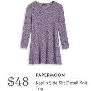 STITCH FIX * PAPERMOON * KAPLIN SIDE SLIT KNIT